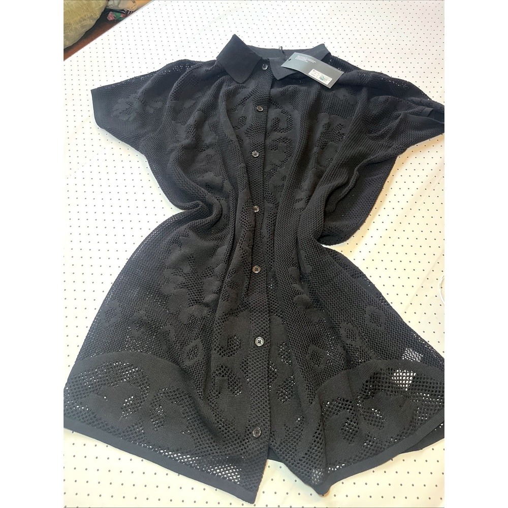 Future‎ Collective Women's Black & White Asymmetric Flare Hem Dress Plus Size 1X